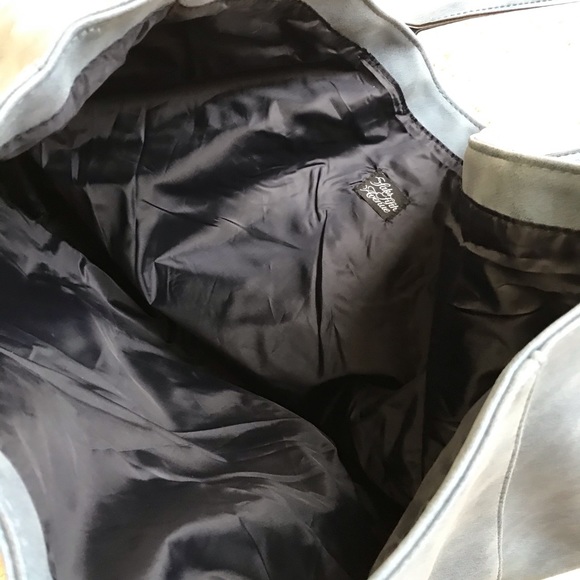 Saks Fifth Avenue Blue Faux Suede Tote - Picture 2 of 3